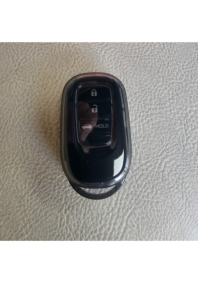 Honda Civic Fe1 2021-2024 Uyumlu Silikon Anahtar Kabı Siyah Parlk