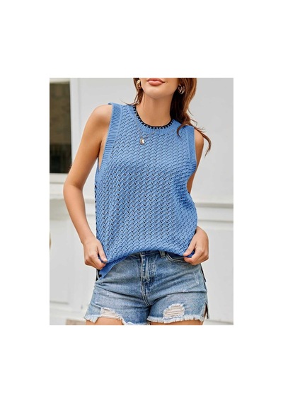 Youknitwear You Widney Bisiklet Yaka Triko T-shirt Mavi
