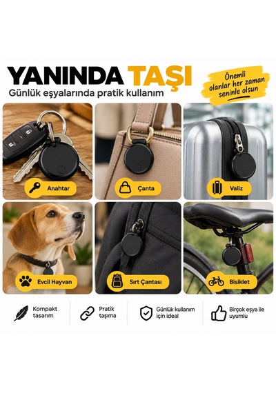 Akıllı  İos Android Uyumlu Anahtarlıklı Eşya Bulucu Bluetooth Akıllı  Tekli Paket