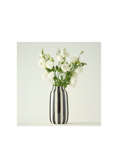 Bella Maison Rise Stoneware Vazo Siyah-beyaz 14x14x26 Cm Siyah-beyaz