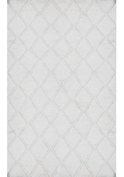 Eko Halı Jade Dıamond Cream Naturel Kazak Örgü Desenli El Dokuma Örgü Halı - 200X300