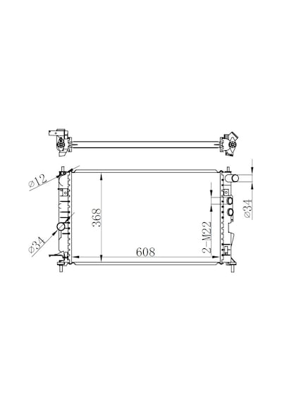 Oris Radyatör Vectra B Ac Klimasız Mek Brazing 608x358x26 Orıs Bop101022 1300159-1300160-1300180-1300185