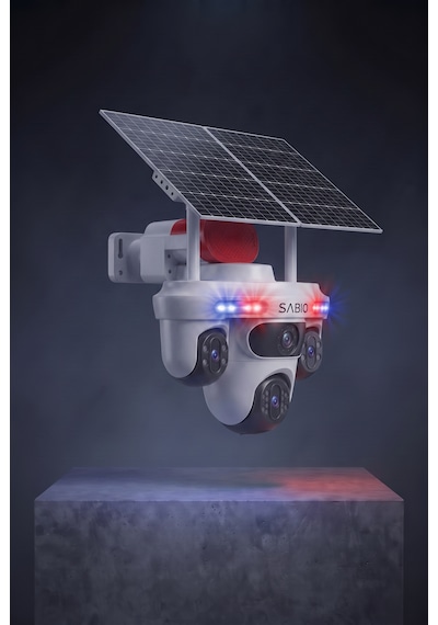 Sabio Solar Triguard 4 Lensli 4g Sim Kartlı Solar Panelli Güvenlik Kamerası