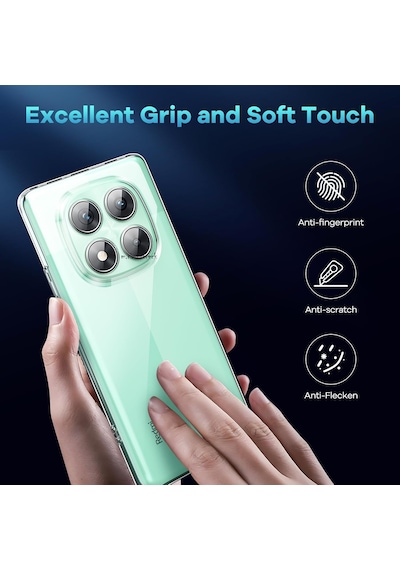 Xiaomi Redmi Note 14 Pro Kılıf Kamera Korumalı Şeffaf Silikon