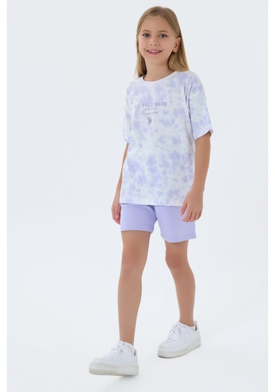 U.s. Polo Assn. Kız Çocuk Mor Şort Takım Us2520-c-v2 Mor