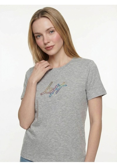 Regular Fit Gri Kadın T-shirt Lf2042218 Gri
