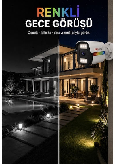 2 Li Sesli Güvenlik Kamerası 5 Mp Gece Renkli Yüz Ve Araç Tanımalı Full Hd Kamera Sistemi