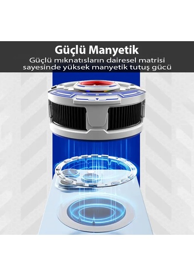 Memo Cx16 İos Android Soğutucu 15w15w Manyetik Rgb Telefon Soğutucu - Anında Hızlı Soğutma Sessiz Fan Tüm Akıllı Telefonlarla Uyumlu- 5775