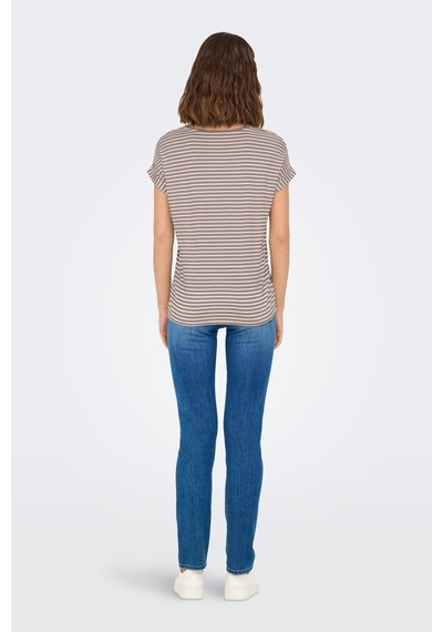 Only Bayan T Shirt 15206243 Vizon-beyaz Vizon-beyaz
