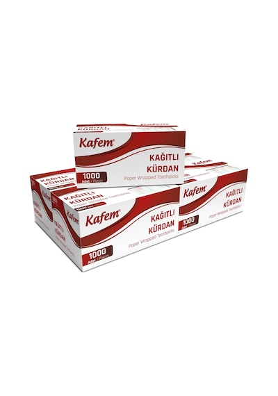 Kafem Kağıtlı Kürdan 5 x 1000'li