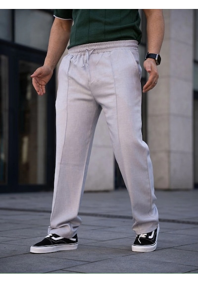 Wear Vexel Erkek Keten Cepli Çıma Dikişli Jogger Buggy Pantalon Rahat Kalıp - Gri Çok Renkli