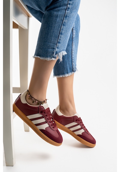 Kadın Bordo Günlük Rahat Taban Spor Ayakkabı Bordo