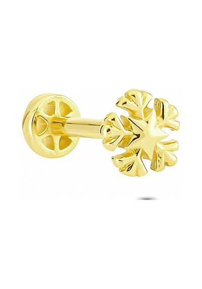 Glorria Altın Kar Tanesi Tragus Piercing Altın