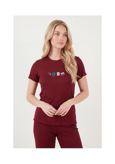 Lela Bayan Pijama Takımı 65770823 Bordo