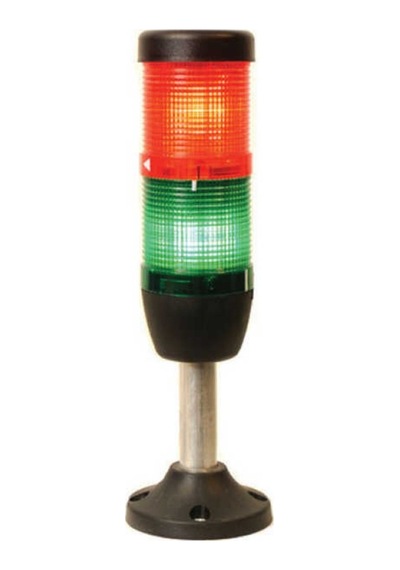 Emas IK52F220XM03 K Serisi İki Katlı 220V AC Flaşör 100mm Borulu Plastik Ayaklı LED Kolon 50mm