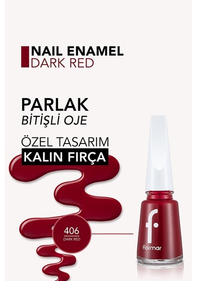 Flormar Nail Enamel Parlak Bitişli Oje 406