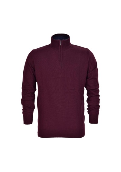Erkek Spor Düz Fermuarlı Yaka Kazak R22949 Bgl-st03181 001
