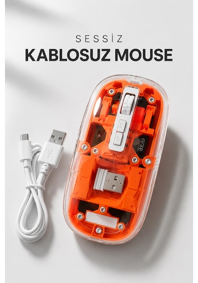 Zenvia Kablosuz Mouse Fare 5.0 Bluetooth Bağlantılı Usb Girişli Znv2026 64634474