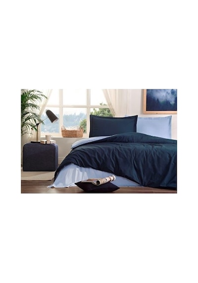 Özdilek Colormix Indigo Gök Mavisi Çift Kişilik Ranforce Nevresim Takımı Çok Renkli