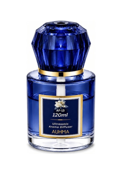 Auhma Af-13 120ml Şarjlı Ultrasonik Araç Koku Difüzörü Mavi Ambiyans Işıklı Forest Esans Aroma Yayıcı