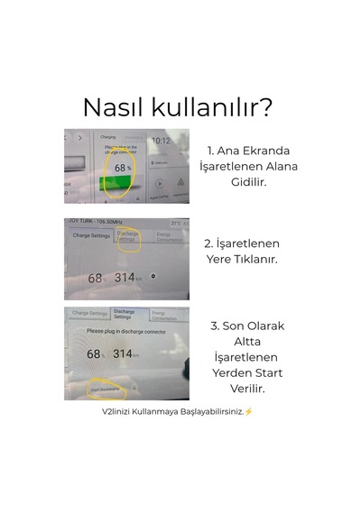 V2l 3'lü Elektrikli Araç Şarj Kablosu/mg 4 Marka İle Uyumlu Elektrikli Araç V2l-mg 4 Marka Araç