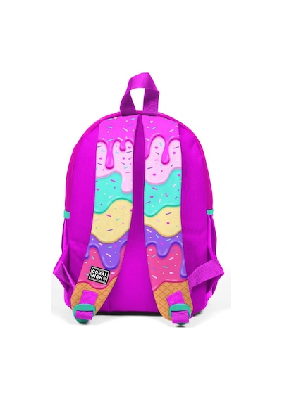 Minik Yuva Sırt Çantası Pembe Rengarenk Dondurma Desenli İki Bölmeli 23531 Minik Yuva Sırt Çantası Pembe Rengarenk Dondurma Desenli İki Bölmeli 23531