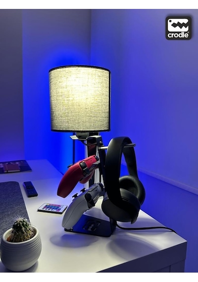 Dualsense Kulaklık Standı Ve Masaüstü Ayarlanabilir Rgb Kumandalı Masa Lambası Ps5 Xbox Ps4 Aksesuar