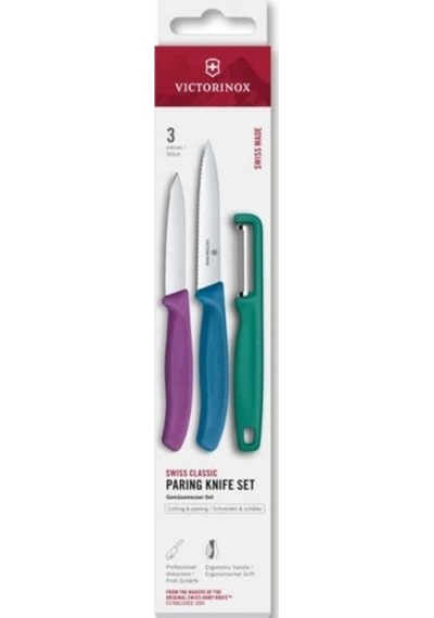 Victorinox 6.7116.33c1 Swiss Classic 3lü Bıçak Ve Soyacak Set Renkli