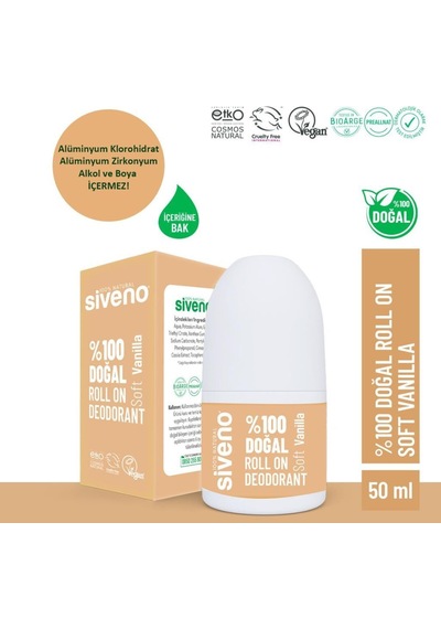 Siveno Doğal Roll On Soft Vanilla 50 Ml