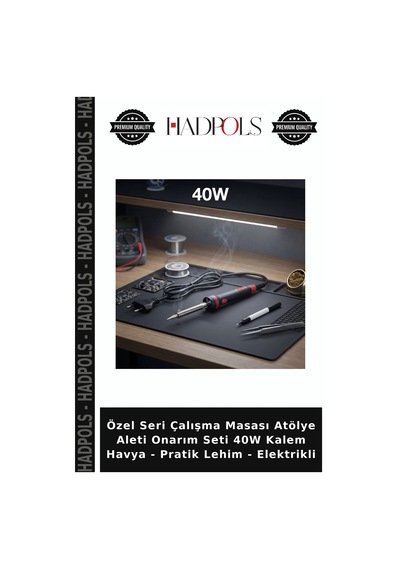 Özel Seri Çalışma Masası Atölye Aleti Onarım Seti 40w Kalem Havya - Pratik Lehim - Elektrikli