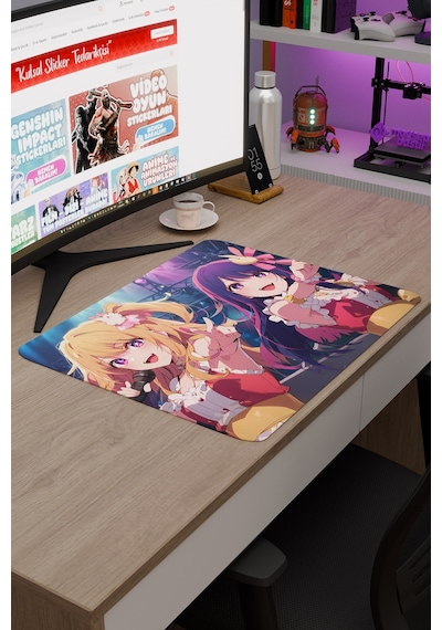 Oshi No Ko Anime V5 - 48x40 Xl Gaming Kauçuk Kaymaz Taban Mouse Pad Fare Altlığı