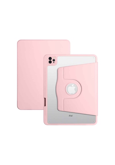 Apple Uyumlu iPad 11 İnç Pro M2 3/4 Nesil 360 Dönebilen Yatay Dikey Stand Özellikli Pino Tablet Kılıfı Kapaklı Kılıf