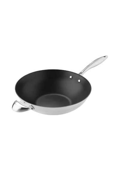 Ctx Wok Tava 32cm, 5 Katmanlı Çelik Ve Alüminyum Yapı, Indüksiyon Uyumlu Çok Renkli