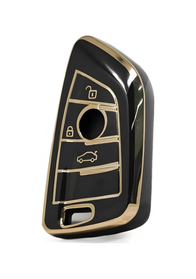 Bmw F G Serisi Uyumlu Nano Smart Kumanda Kılıfı Oto Anahtarlık Siyah Gold 3 Tuş G10 G20 G30 X5 X6