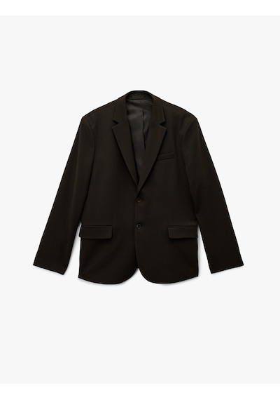 Koton Regular Fit Viskon Karışımlı Kapaklı Cepli Uzun Kollu Mono Yaka Blazer Ceket Kahverengi 6wam50003ıw Kahverengi Koton Regular Fit Viskon Karışımlı Kapaklı Cepli Uzun Kollu Mono Yaka Blazer Ceket Kahverengi 6wam50003ıw Kahverengi