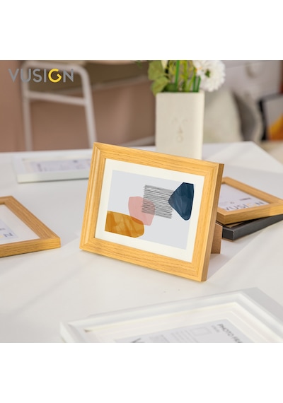 Vusıgn Vs655 Mdf Fotoğraf Çerçevesi 13x18 Cm Ahşap Kabartmalı Çerçeve Masaüstü Ve Duvar Askılı