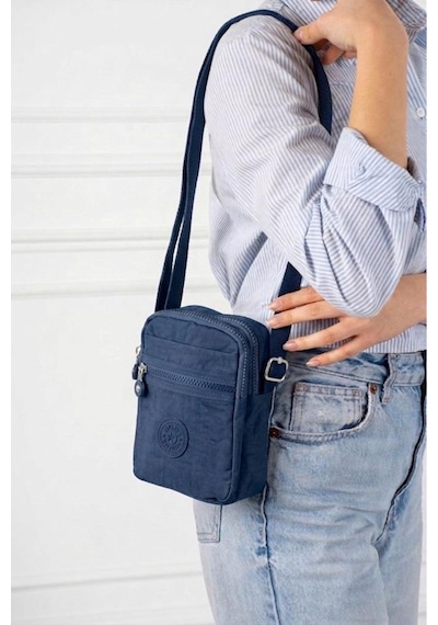 Baginn Klinkır Telefon Çantası Mini Postacı Çanta 22 12 Cm Çapraz Askılı Omuz Çantası Günlük Hafif Çanta Lacivert