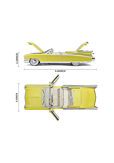 Hobiez World 1 : 24 Lisanslı Cadillac Eldorado Kapıları ve Kaputu Açılabilir Model Araba