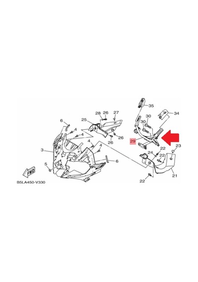 Yamaha Yzf-R25 (2019 Sonrası) Or.  Kafa Demiri Bs7-F8356-00