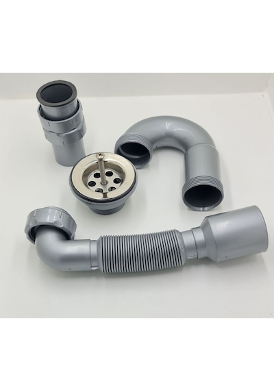 Donau Lavabo Eviye Sifonu S Tipi Körüklü Ø40 - 50 Mm Çıkışlı