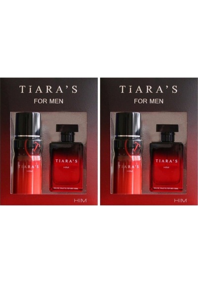 Tiara's Him Erkek Sprey Deodorant 150 ML x 2 + Erkek Parfüm EDT 100 ML x 2