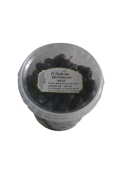 Sadıcım Yağlı Sele Siyah Zeytin Gold 260-290 Kalibre 650 G