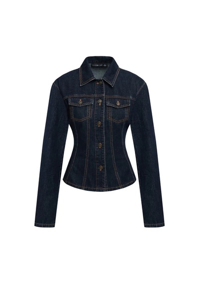 Daily Paper Rider Denim Ceket - Şık Kesim, Kontrast Dikiş Ve Rahat Tarz Mavi