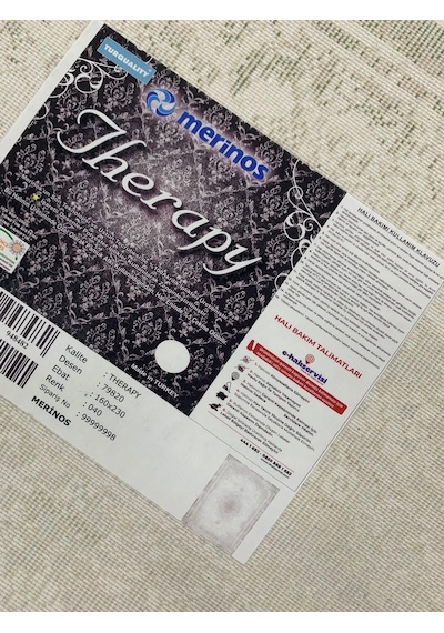 Merinos Halı Therapy 79820 040 Serisi Akrilik Salon Oturma Yatak Odası Halısı Gri - Yeşil