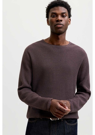 Jack & Jones Jprblumason Knıt Crew Neck Sn Kahverengi