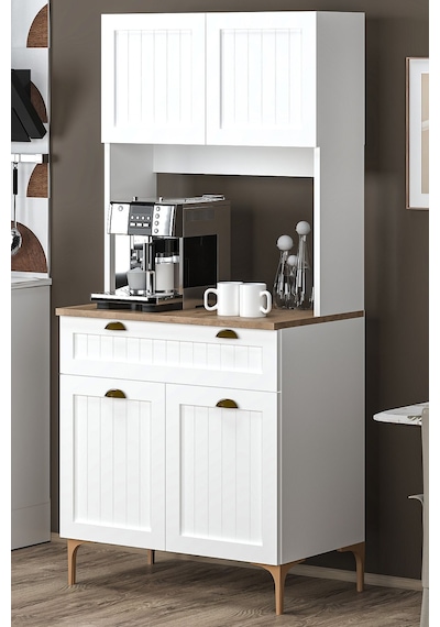 Esin Çok Amaçlı Dolap Membran Mdf , Çekmeceli Kahve Köşesi, Fırın Dolabı, Kiler Dolabı Beyaz Esin Çok Amaçlı Dolap Membran Mdf , Çekmeceli Kahve Köşesi, Fırın Dolabı, Kiler Dolabı Beyaz