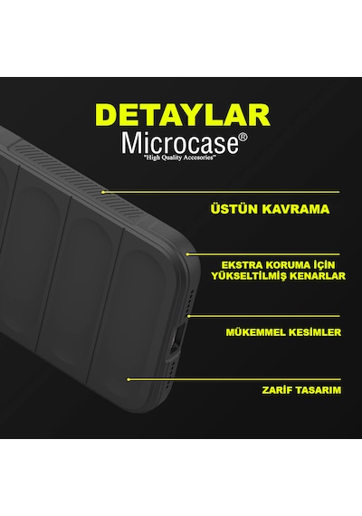 Microcase Realme Gt 6t-gt Neo 6 Se Miami Serisi Darbeye Dayanıklı Silikon Kılıf Al3420 Siyah