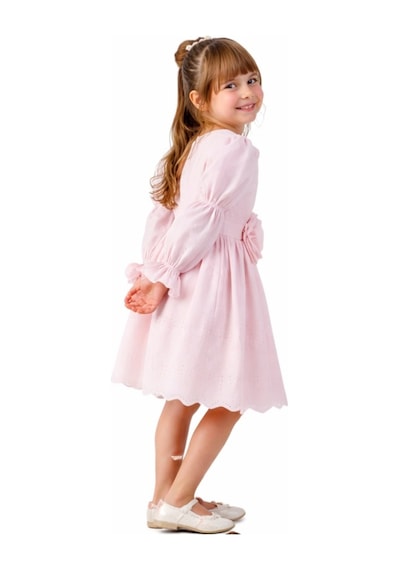 İrem Çocuk Giyim Kız Çocuk Çiçek Detaylı Balon Kol Model Etek Uçları Güpür Detaylı Astarlı Pembe Renk Midi Boy Elbise Pembe İrem Çocuk Giyim Kız Çocuk Çiçek Detaylı Balon Kol Model Etek Uçları Güpür Detaylı Astarlı Pembe Renk Midi Boy Elbise Pembe