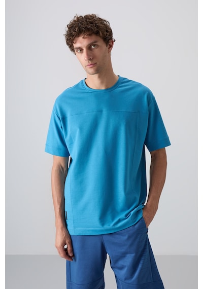 Tommy Life Petrol Mavi Pamuklu Kalın Yumuşak Dokulu Oversize Fit Basic Erkek T-shirt - 88349 Petrol Mavi Tommy Life Petrol Mavi Pamuklu Kalın Yumuşak Dokulu Oversize Fit Basic Erkek T-shirt - 88349 Petrol Mavi