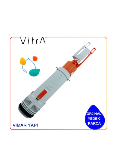 VitrA 436317yp Gömme Rezervuar Boşaltma Grubu Alt Kısmı Oval Turuncu